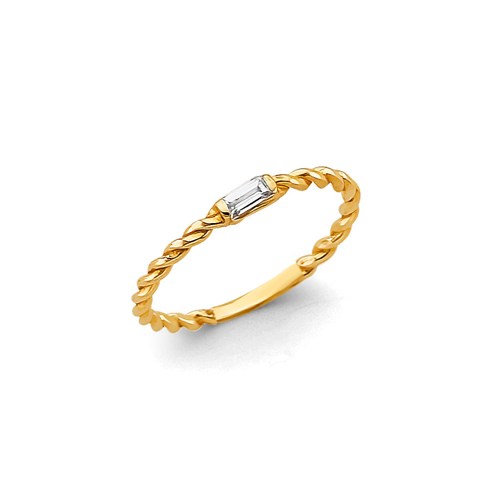 Stackable Twisted Rope Ring