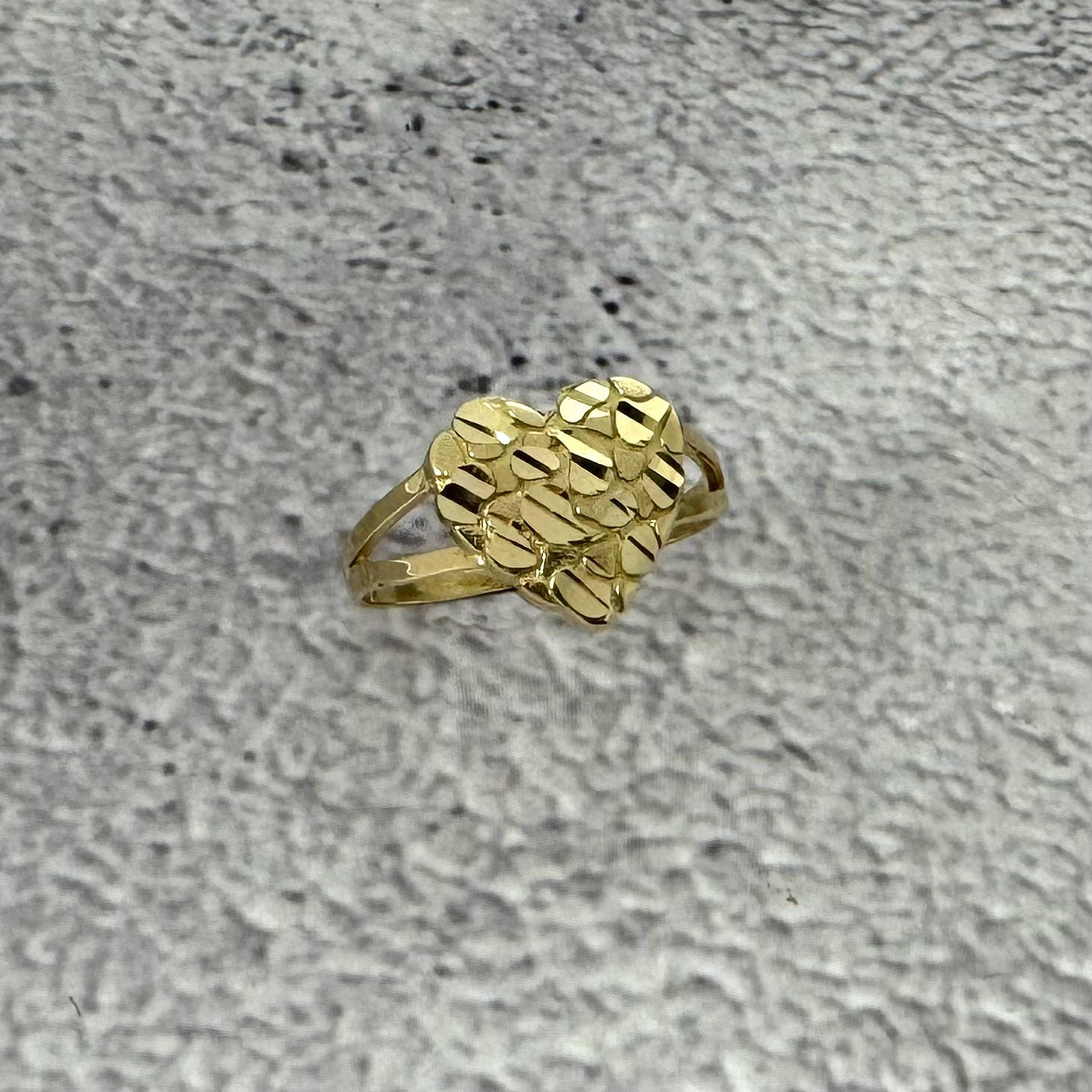Heart Shaped Nugget Ring