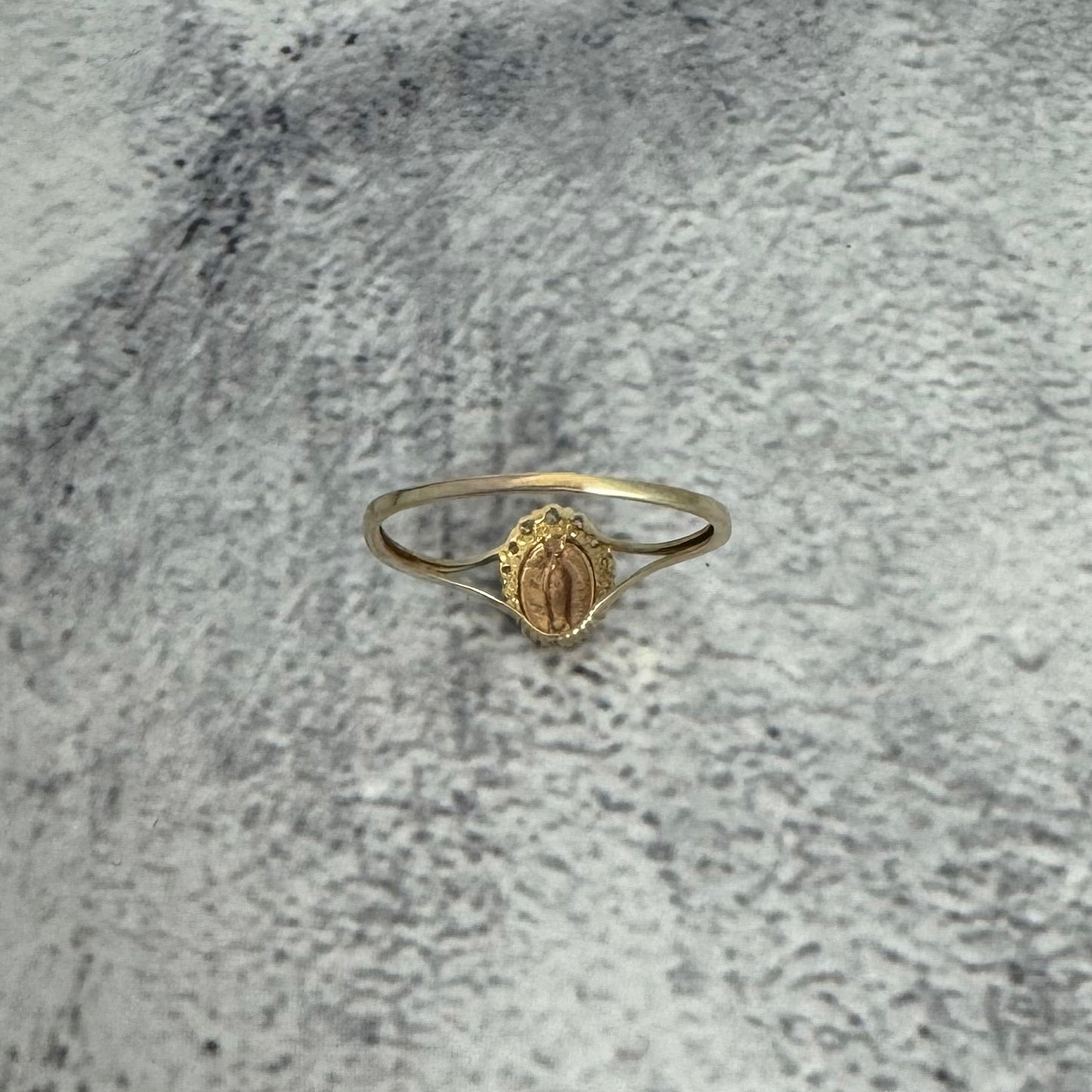 3 tone Guadalupe CZ Ring