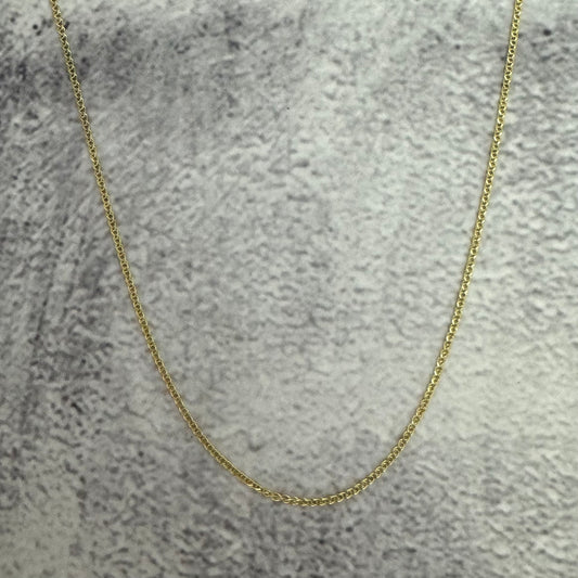 Flat Open Wheat Chain Necklace